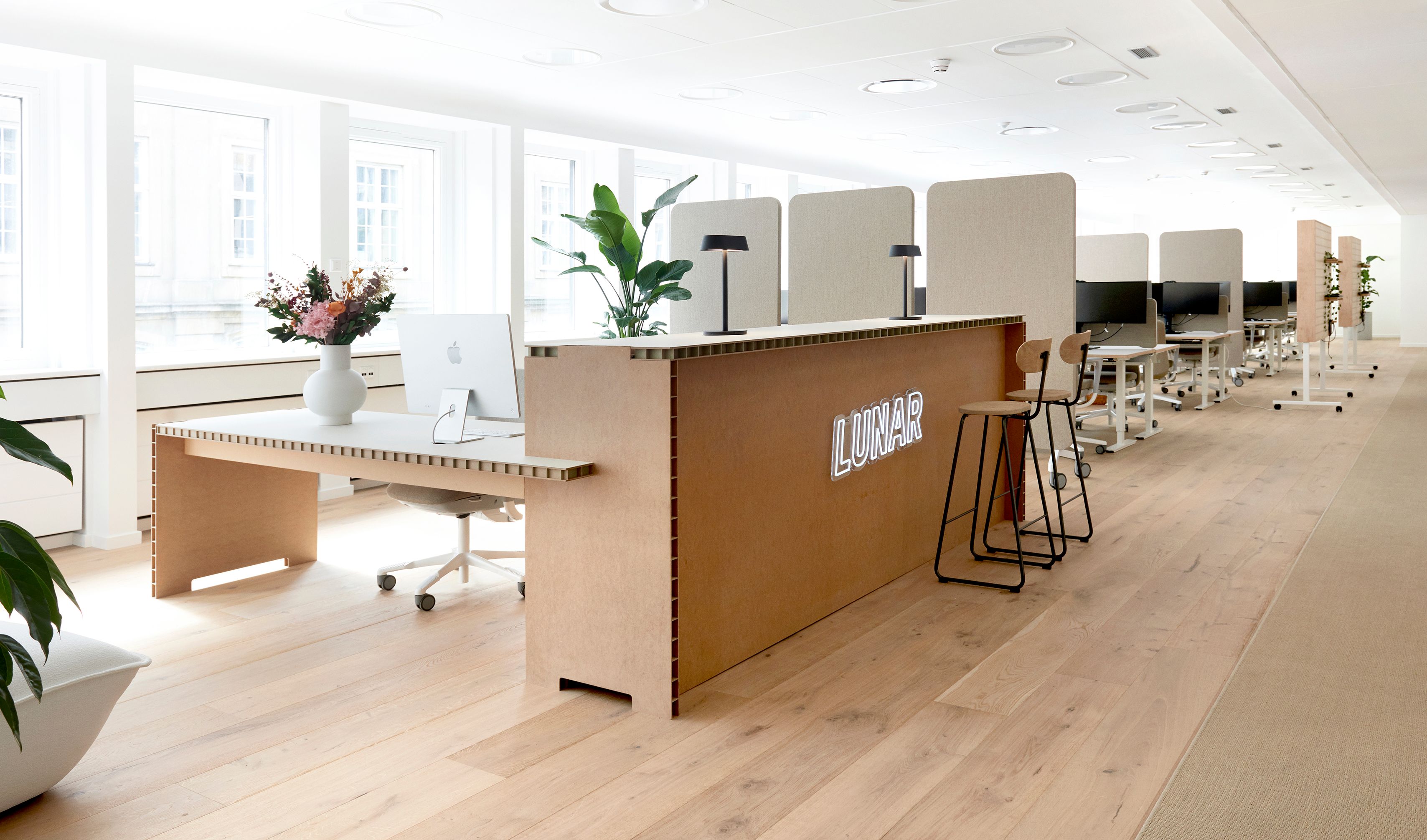 Lunar office_reception sustainable material_photo Hanne Fuglbjerg