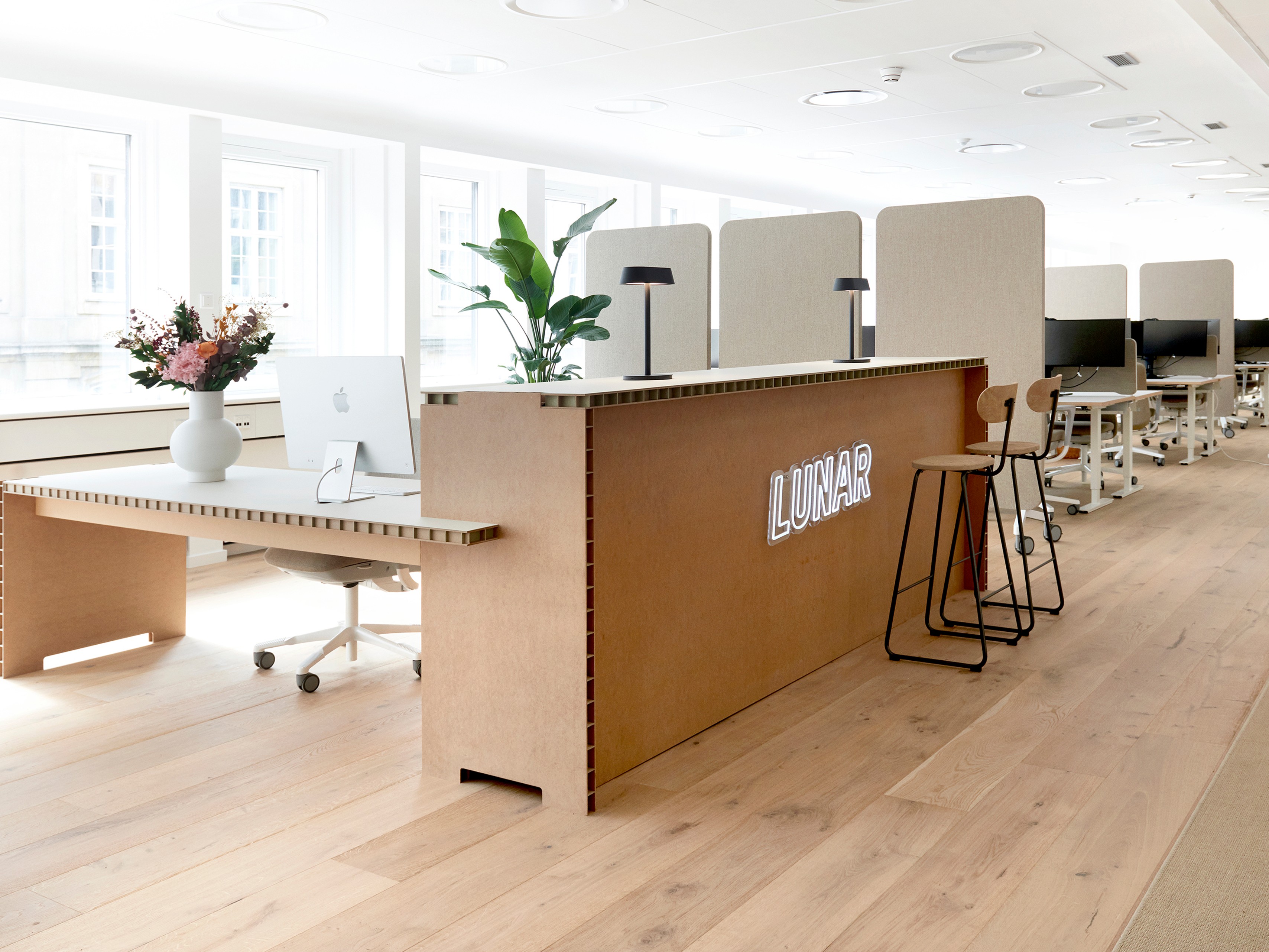 Lunar office_reception sustainable material_photo Hanne Fuglbjerg