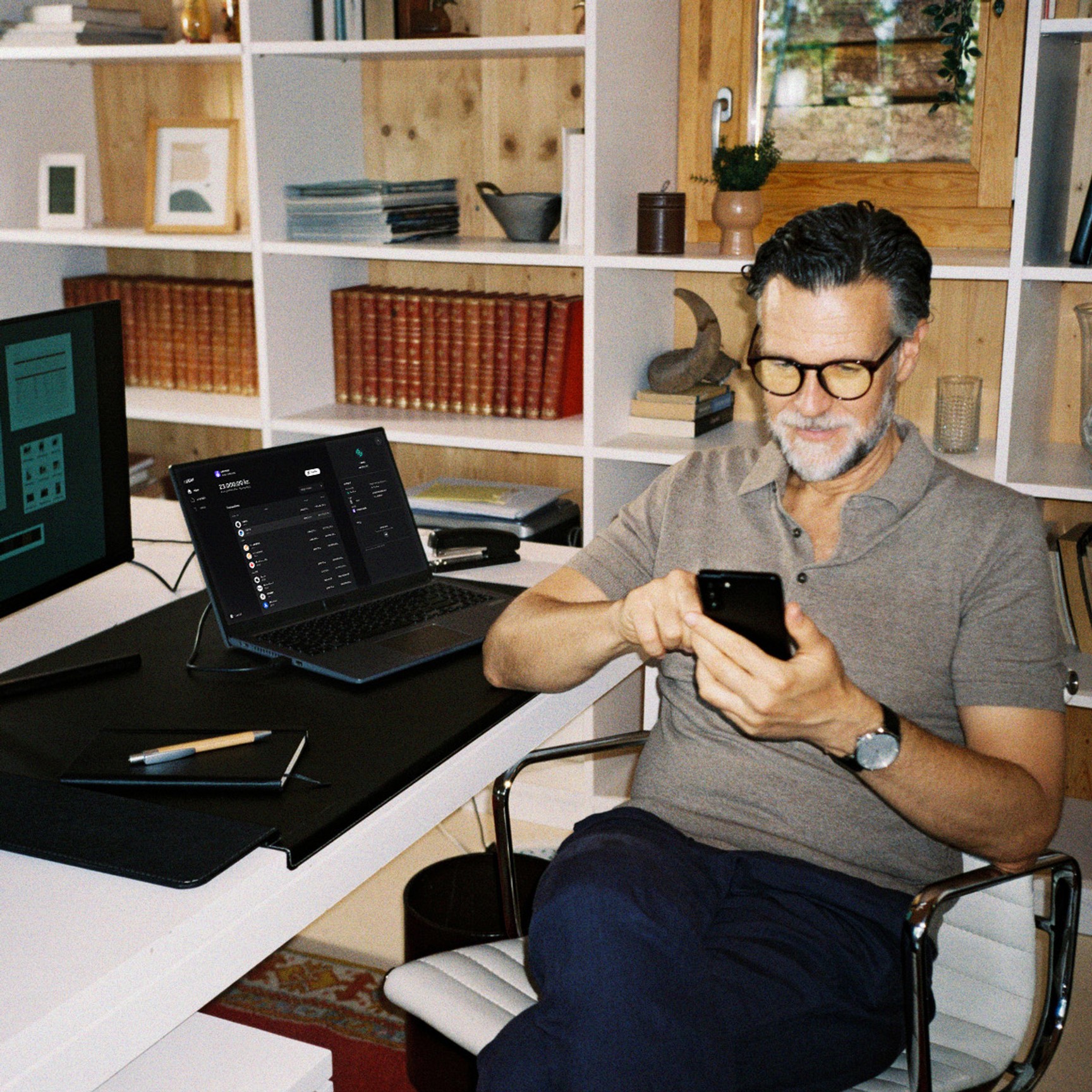 Business man on phone