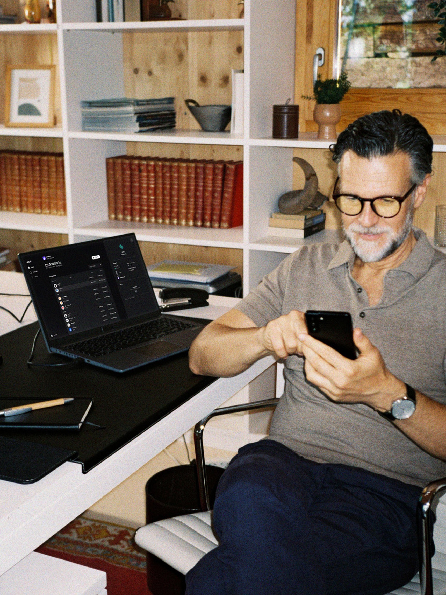 Business man on phone