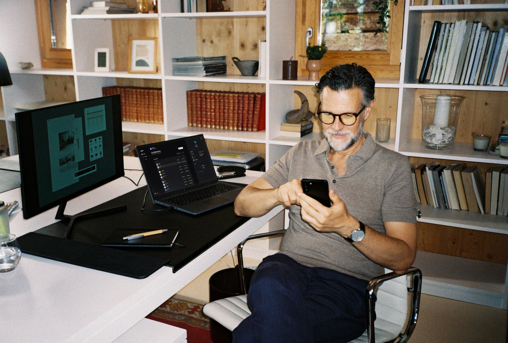 Business man on phone