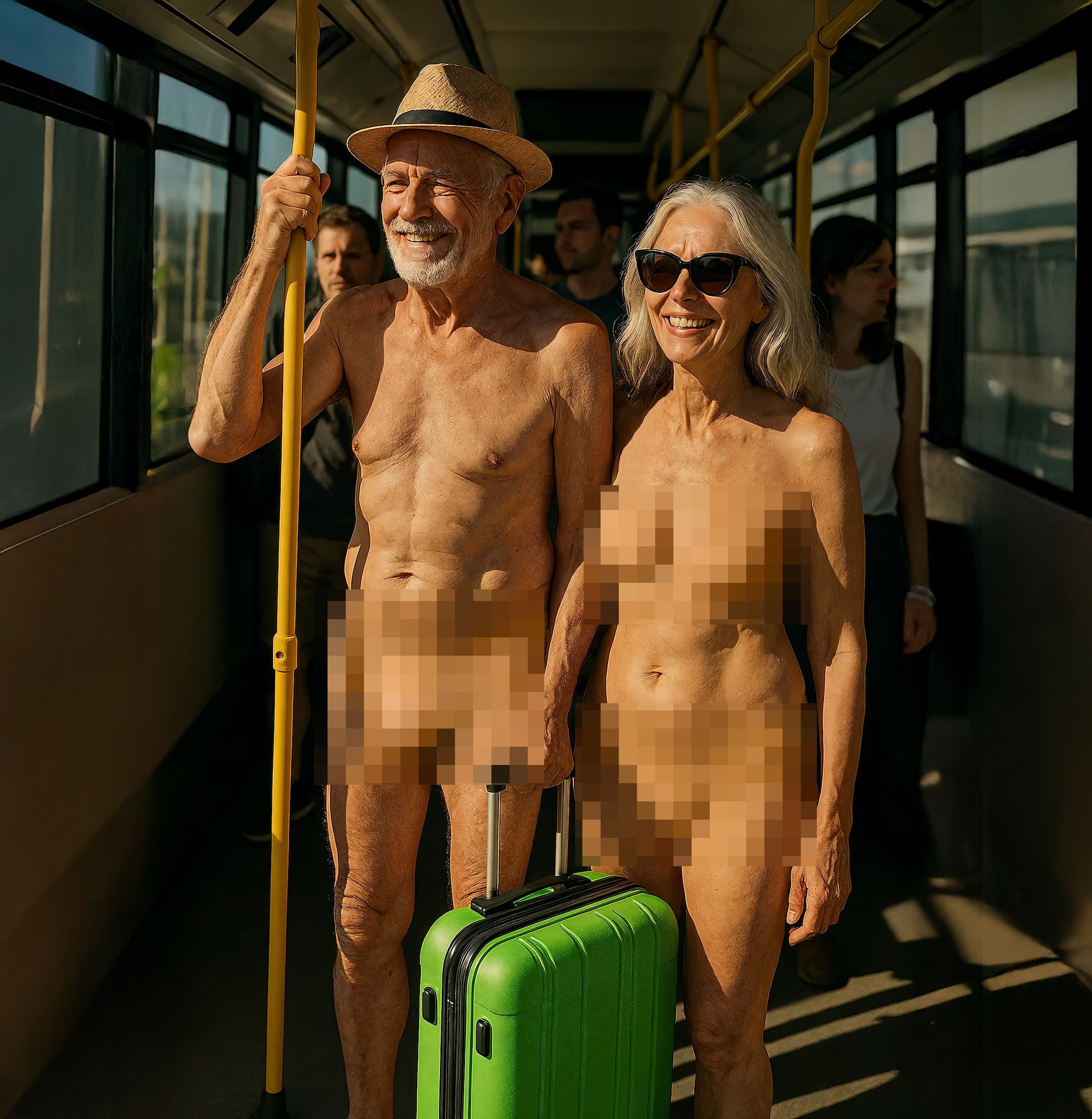 Naked travel transparent campaign elderly