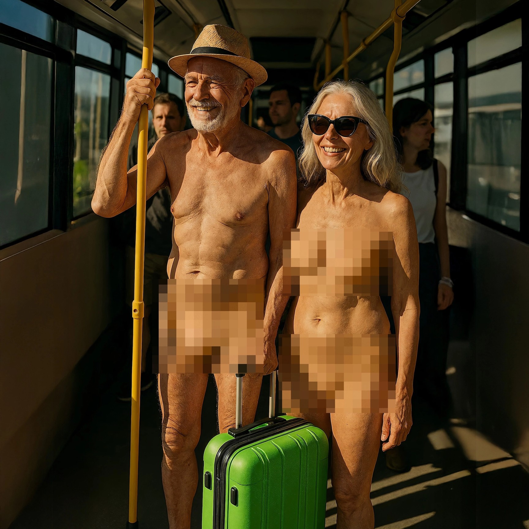 Naked travel transparent campaign elderly
