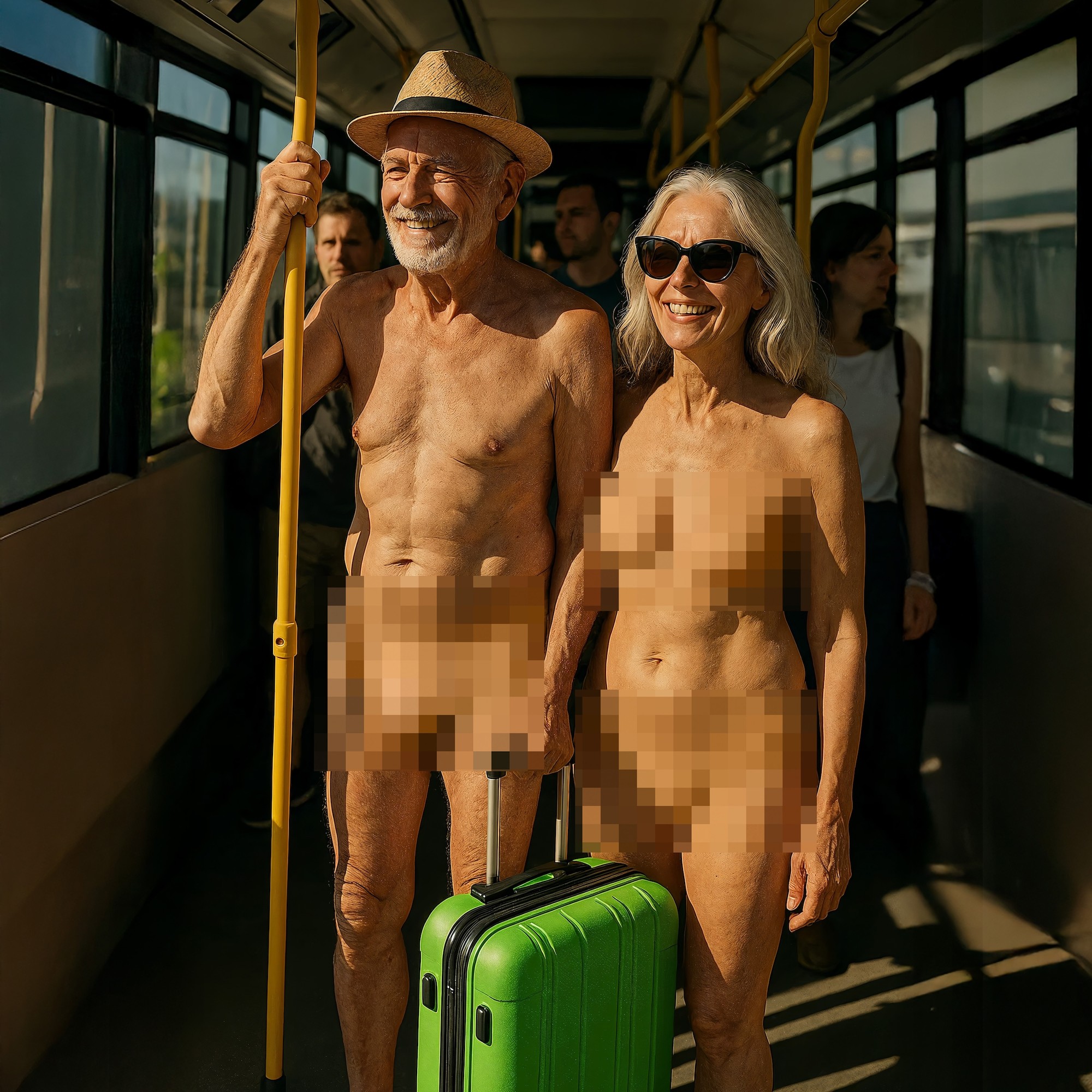 Naked travel transparent campaign elderly