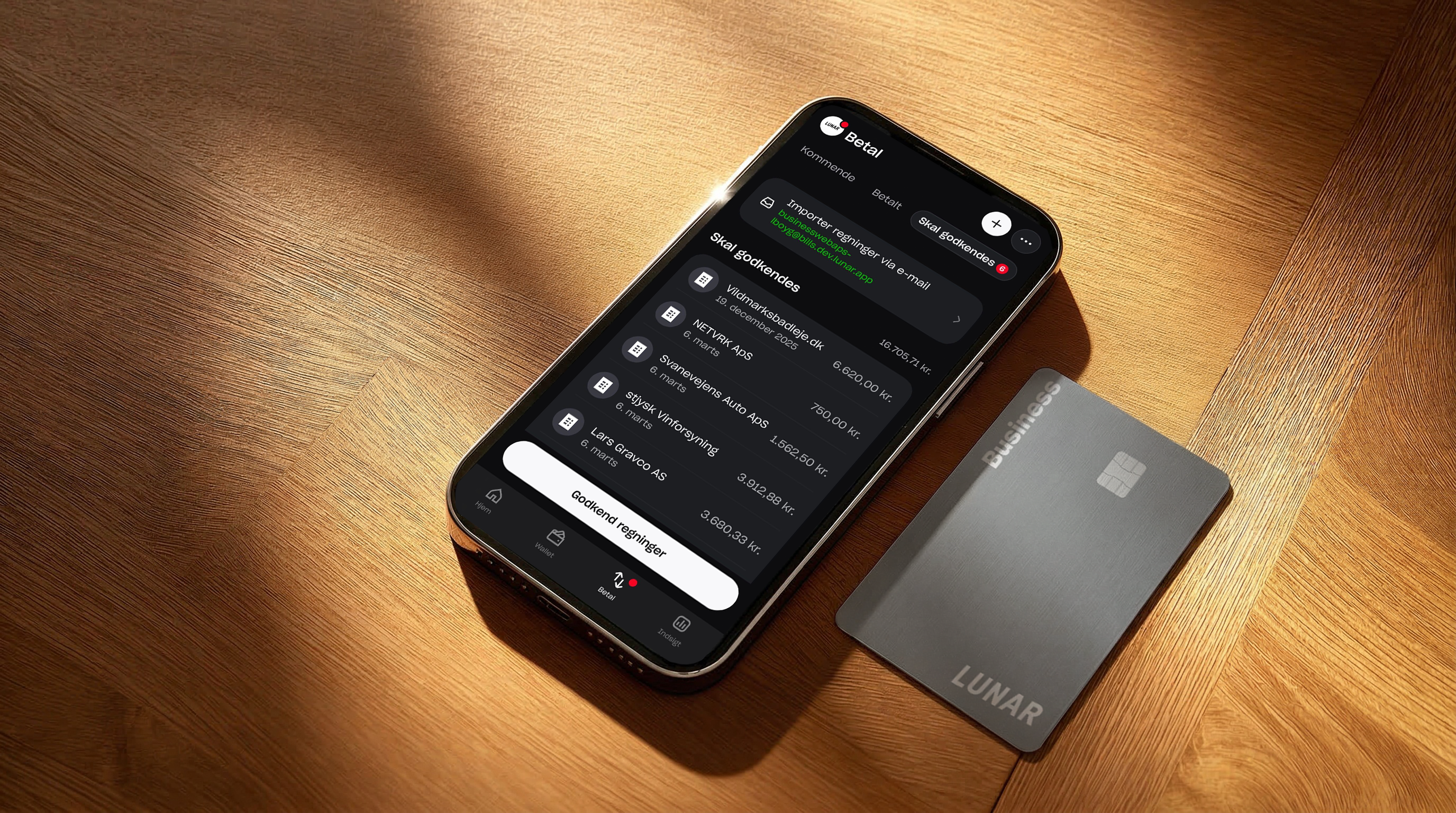 Skærm business regninger