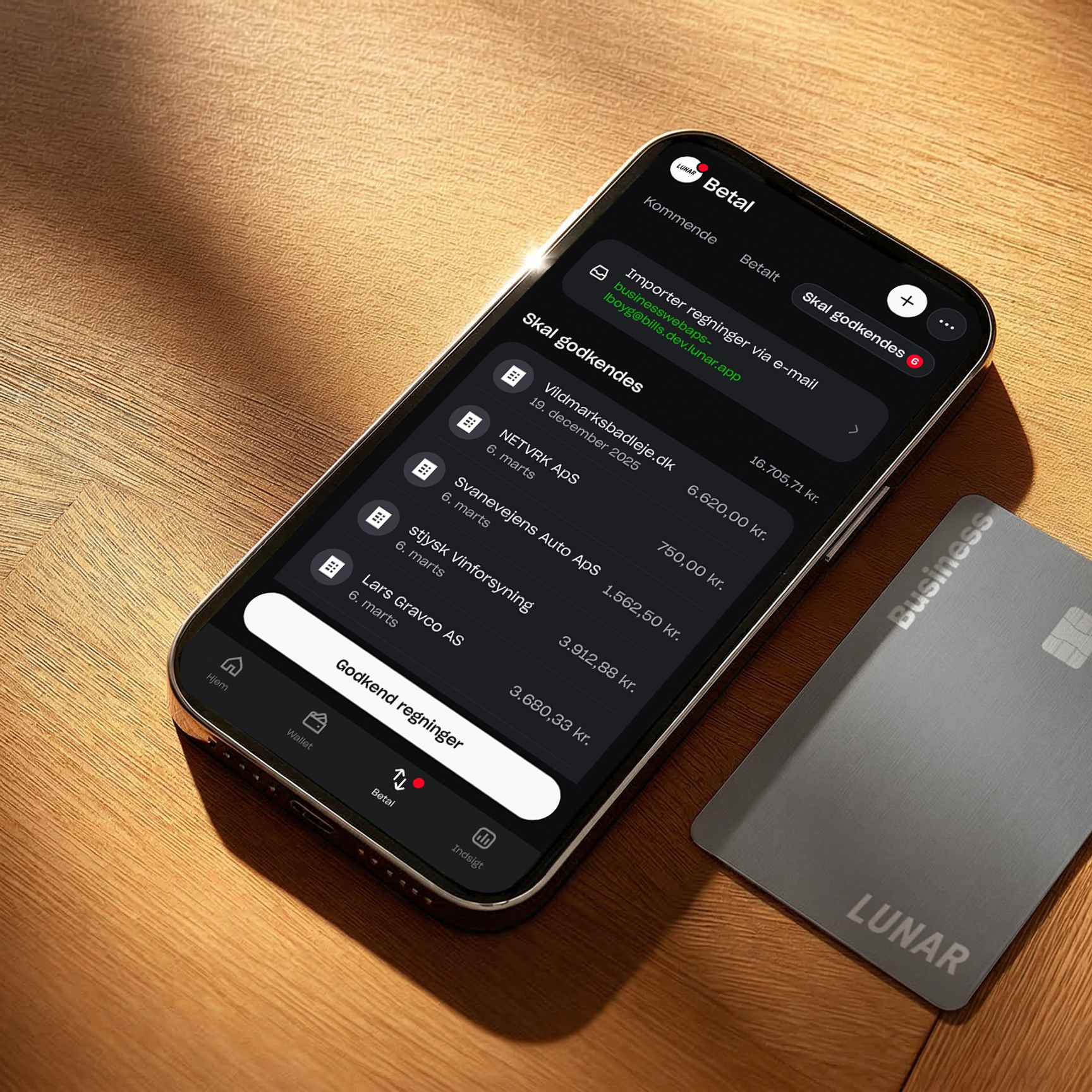 Skærm business regninger