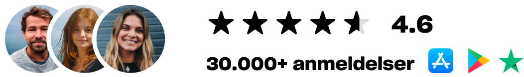 Social proof reviews anmeldelser narrow w logos avatar DK