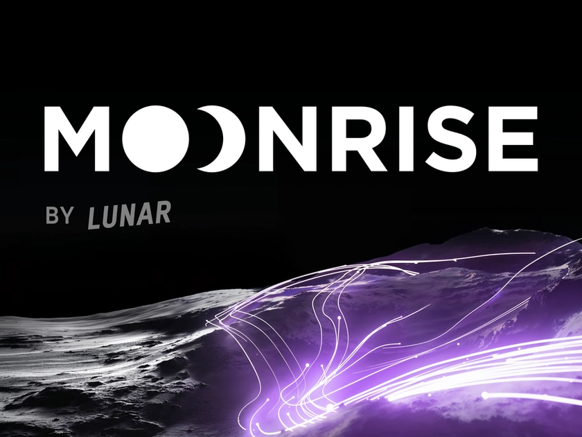 Hero graphic with Moonrise logo