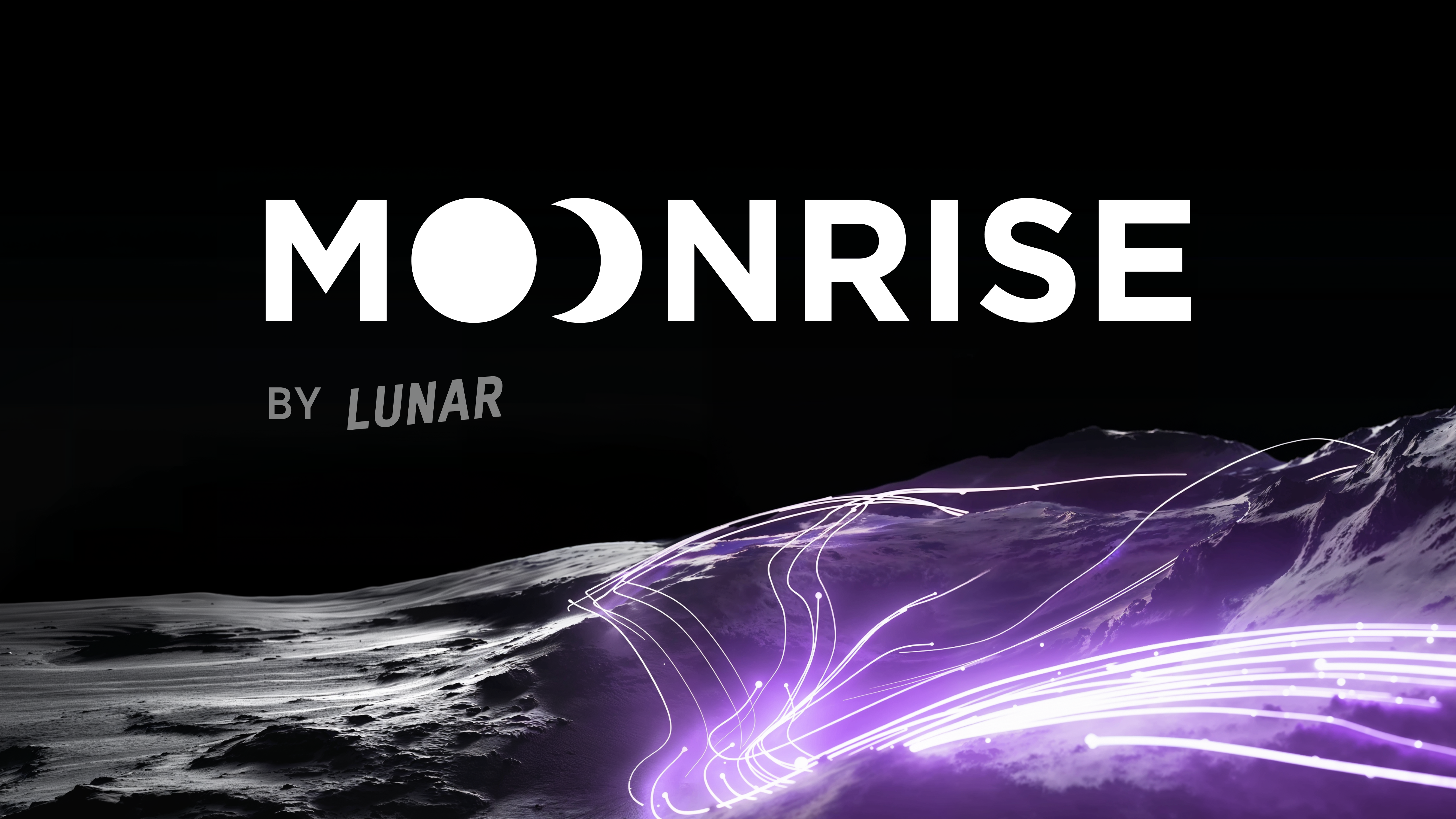 Hero graphic with Moonrise logo