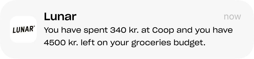 Spending notification