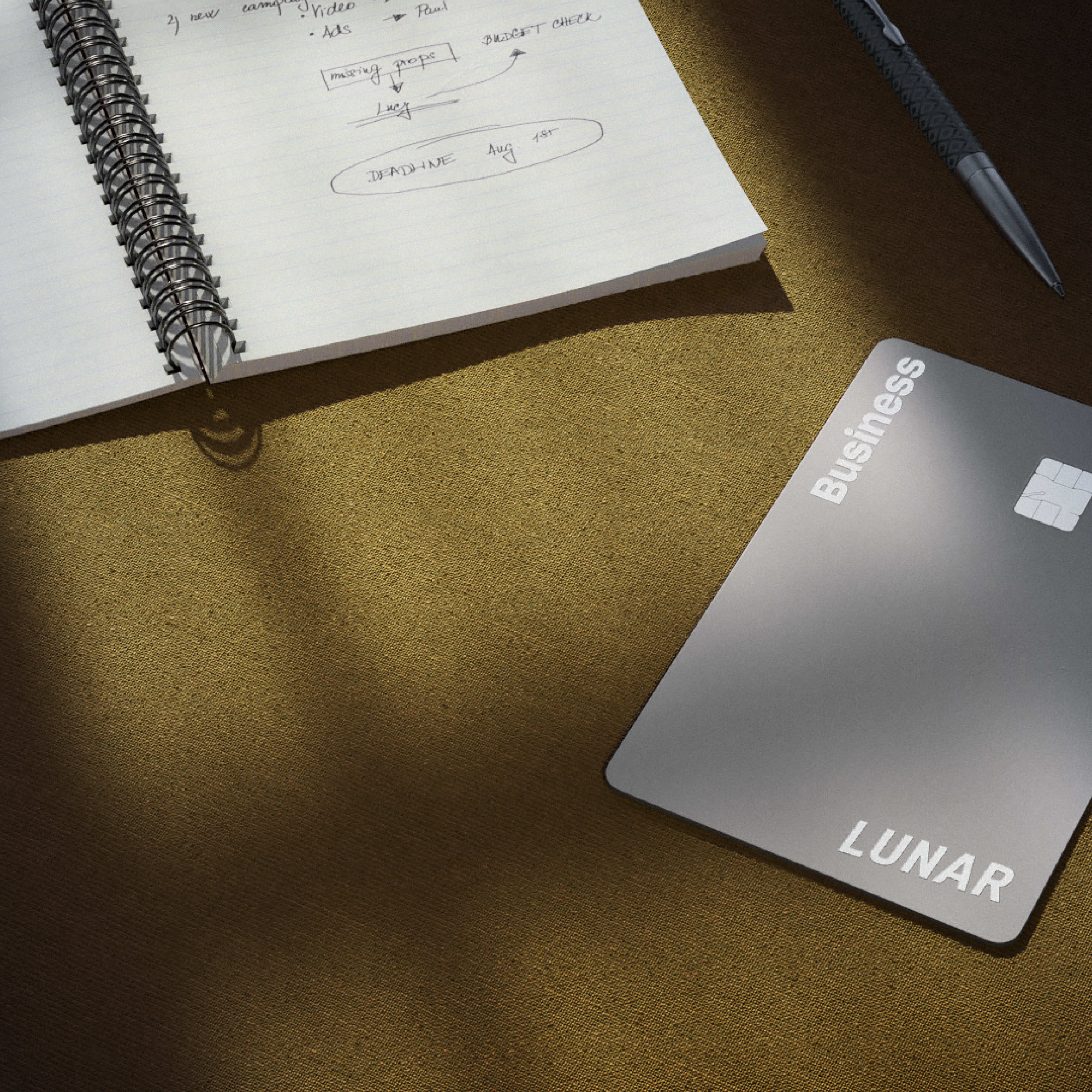 Business card and note book