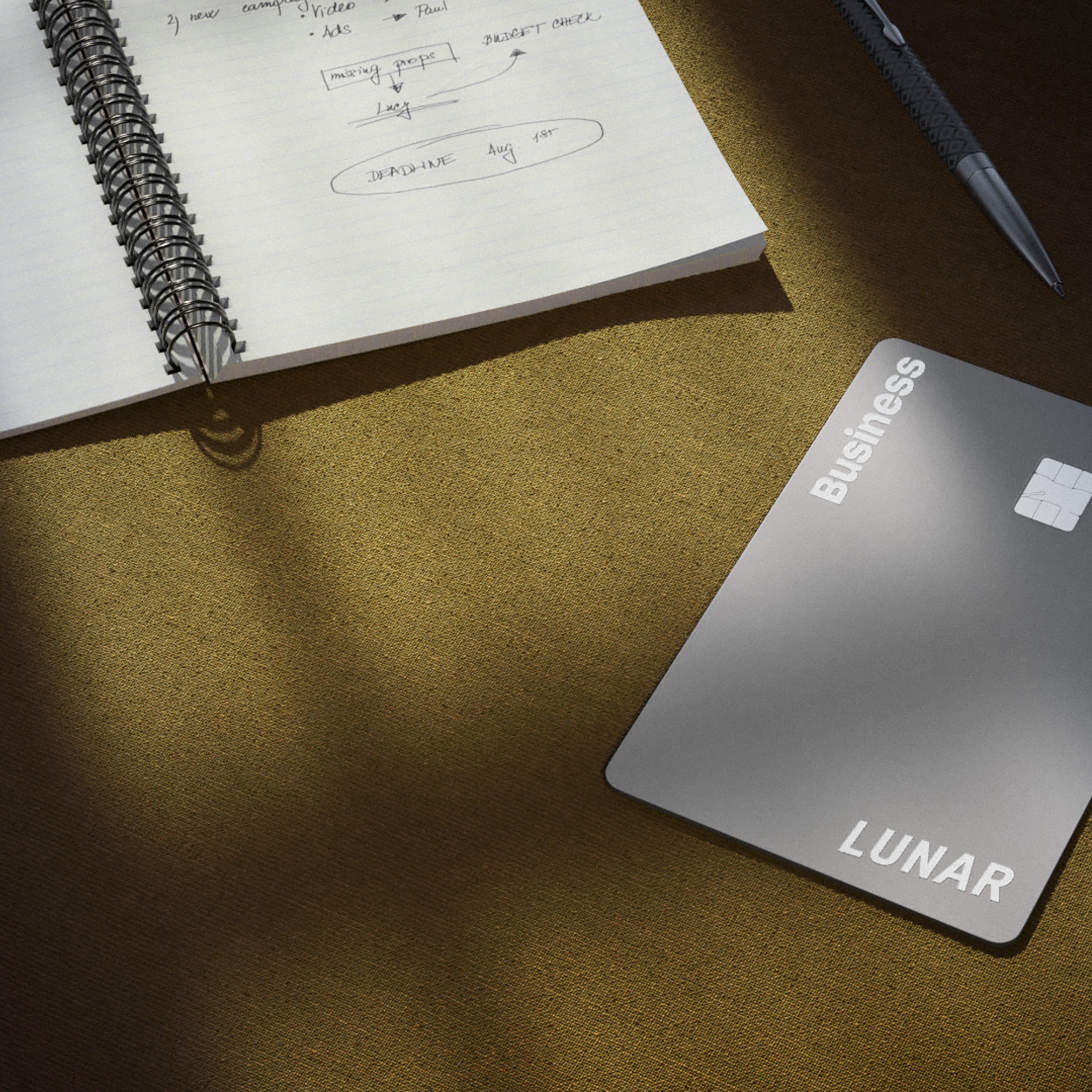 Business card and note book