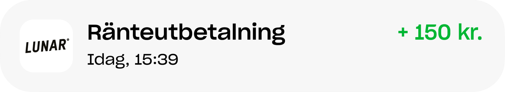 notification interest 150kr SE ränta