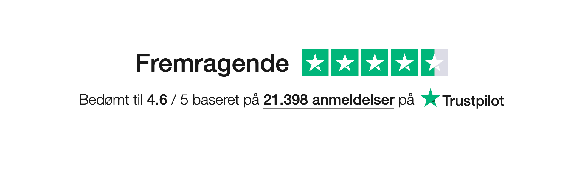 Social proof 2 lines DK white bg