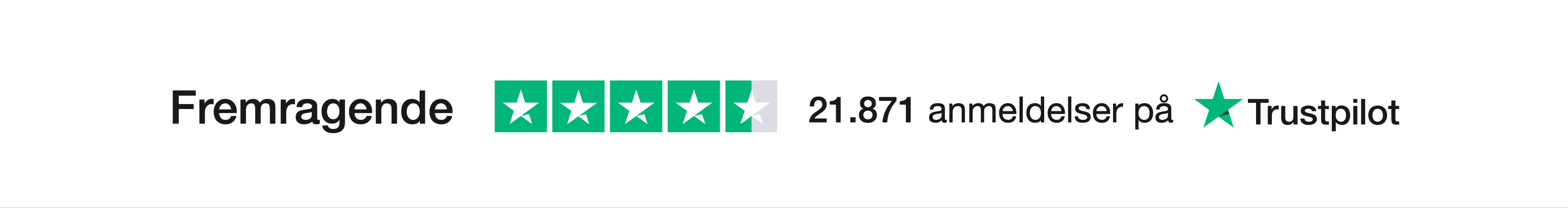 Social proof trustpilot DK white background