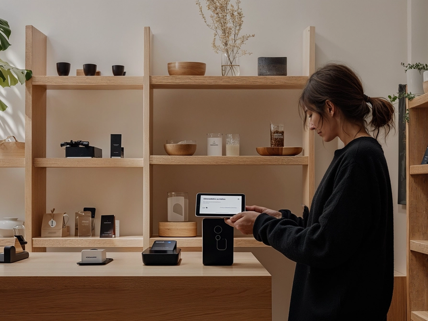 entrepreneur coffee shop girl payment