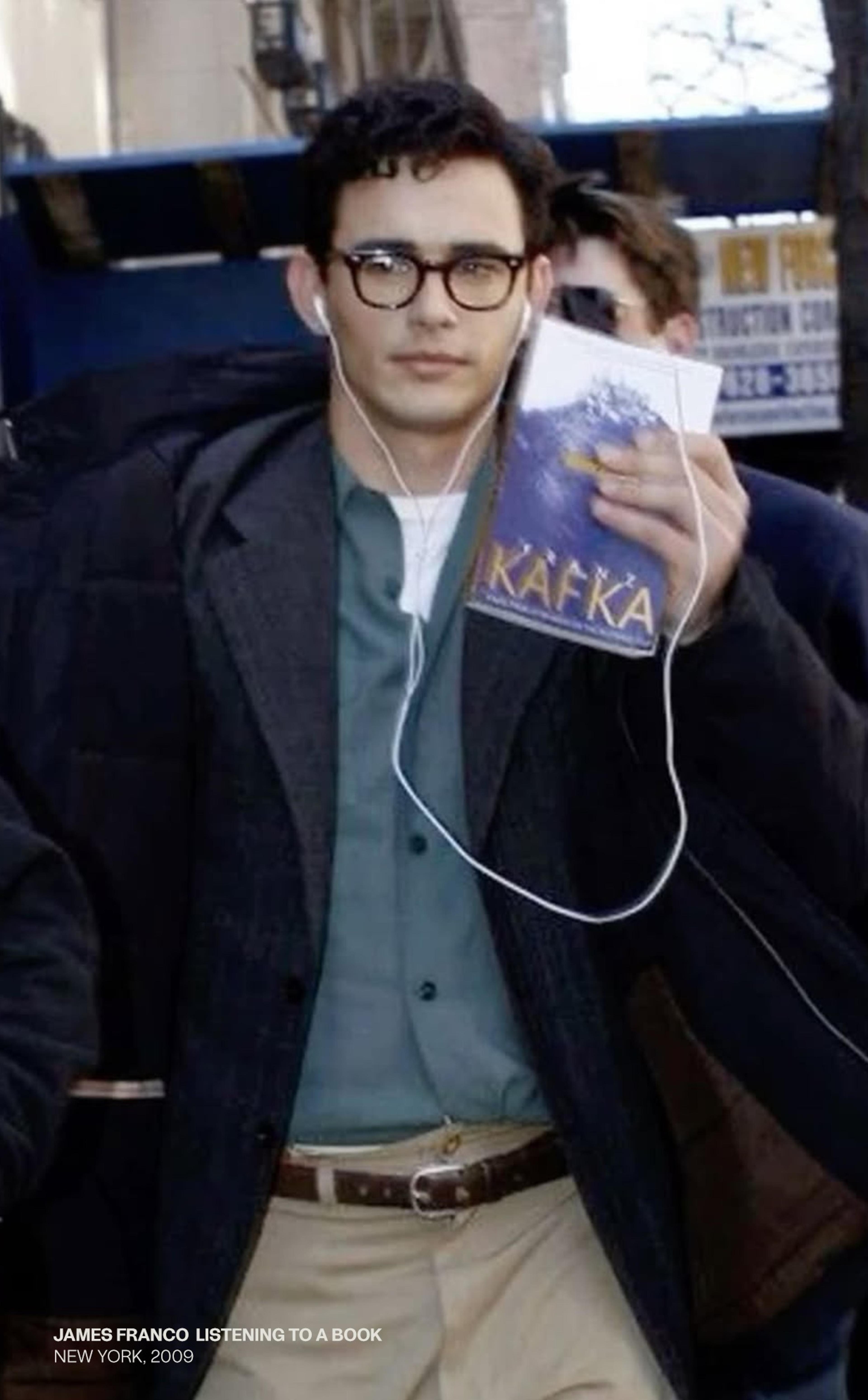 James Franco Listenning to a Book