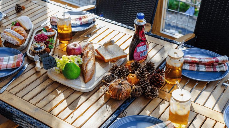 A selection of food items on a table.