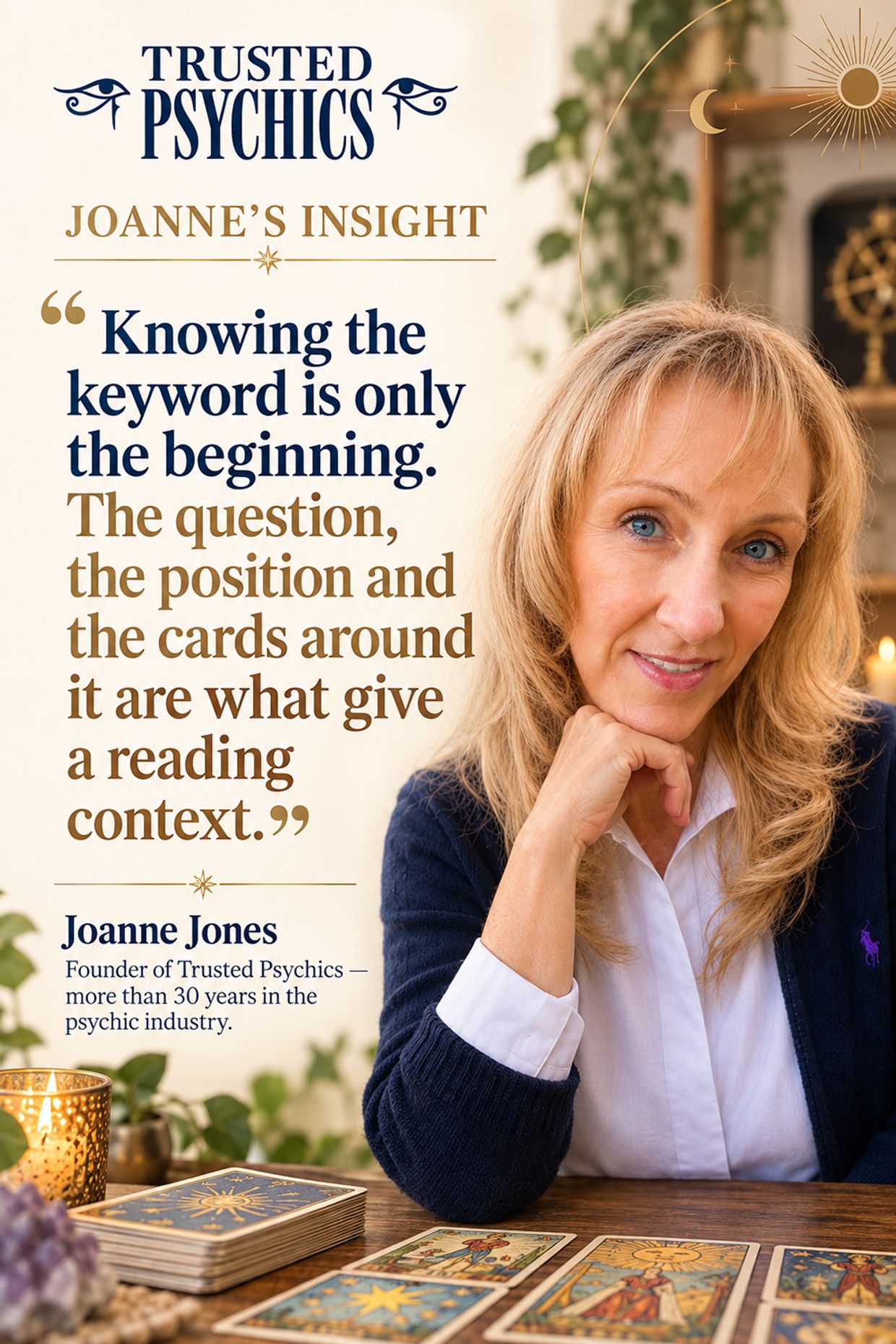 Questions to Ask in A Three Card Career Tarot Reading. Joanne's Insight.