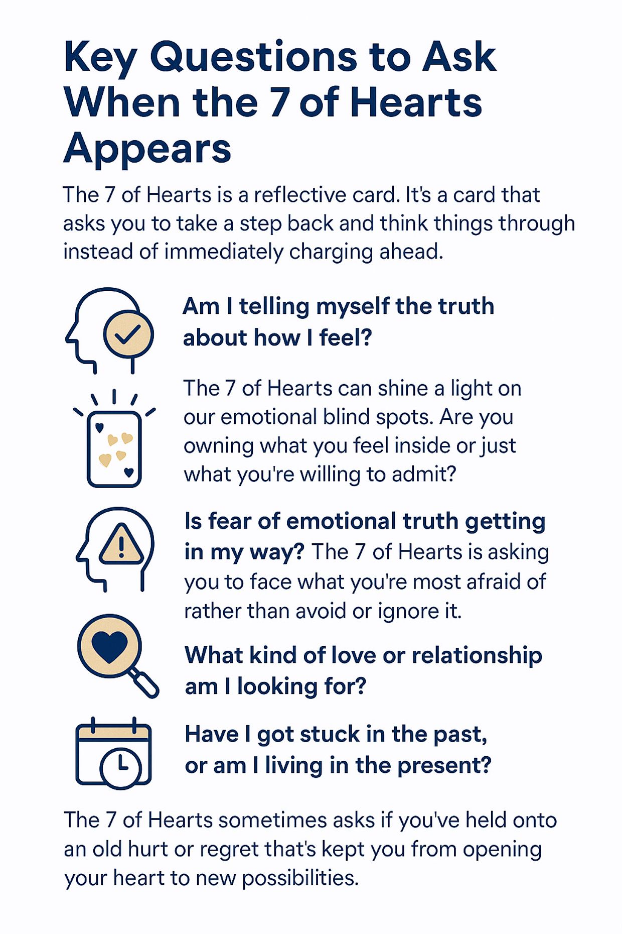 7 of Hearts Meaning in Cartomancy - Infographic