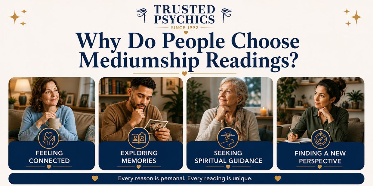 Why Do People Choose Mediumship Readings? Infographic