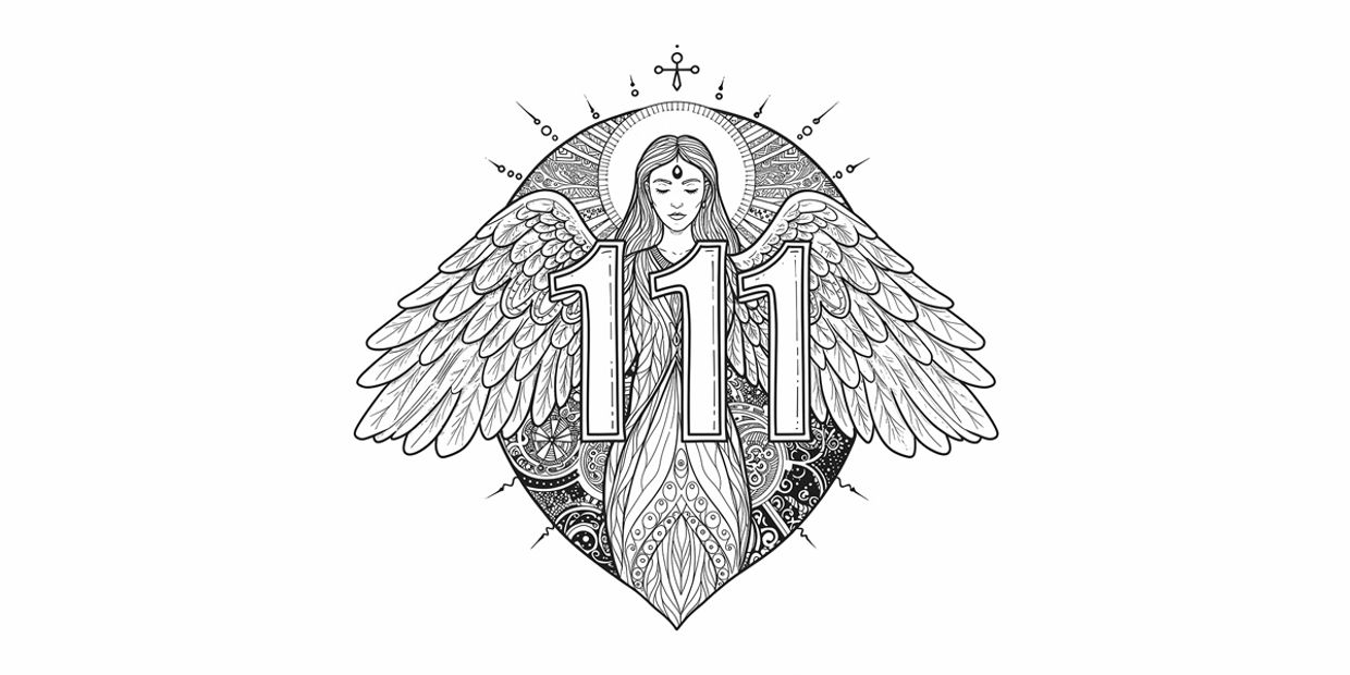 111 Angel Number Meaning, an angel featuring the number 111.