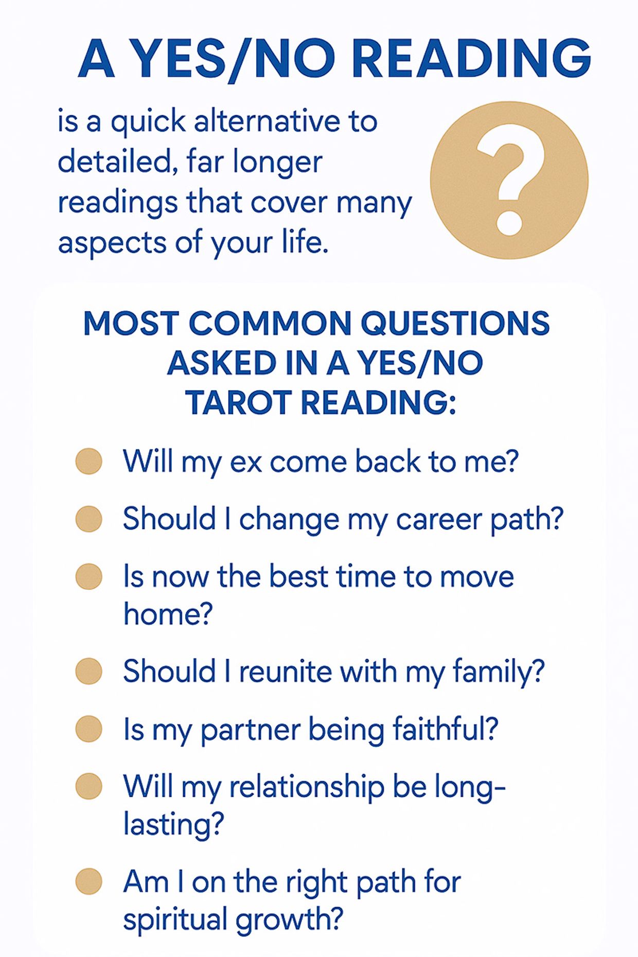 Yes or No Tarot Card Readings - Infographic