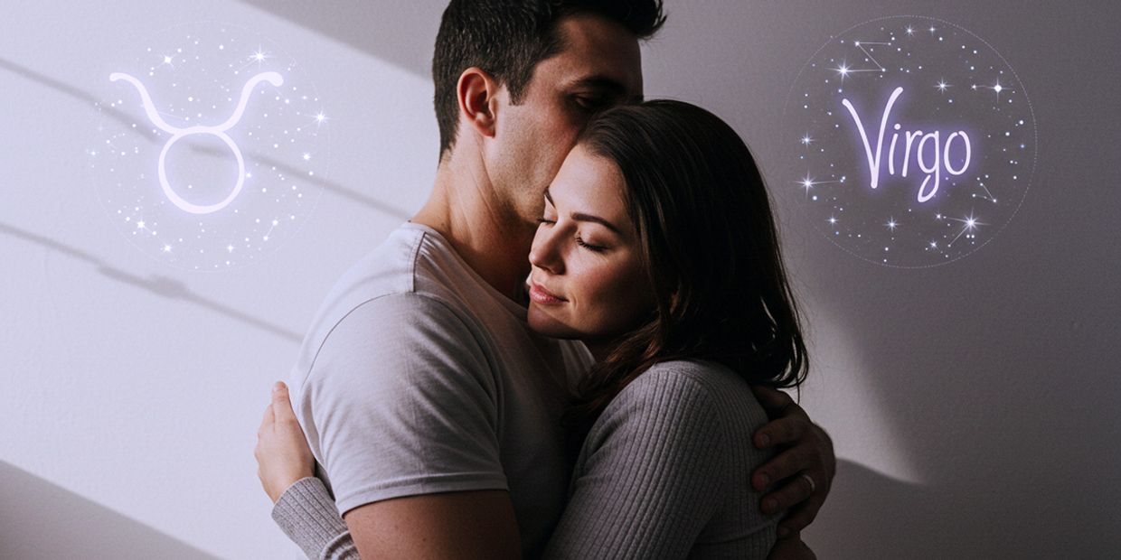 Taurus and Virgo Compatibility - A couple in love, embracing each other.