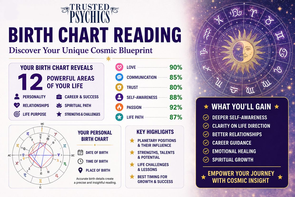 How to Read Your Birth Chart: A Beginner's Guide - Birth Chart Reading Infographic
