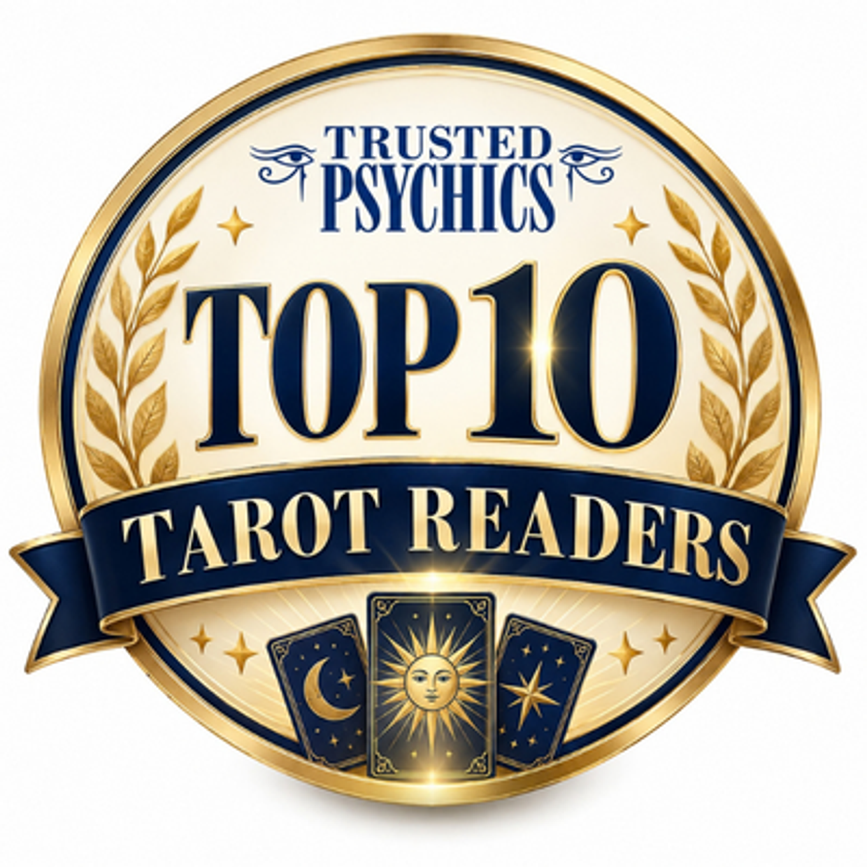 Top 10 Tarot Readers at Trusted Psychics Badge
