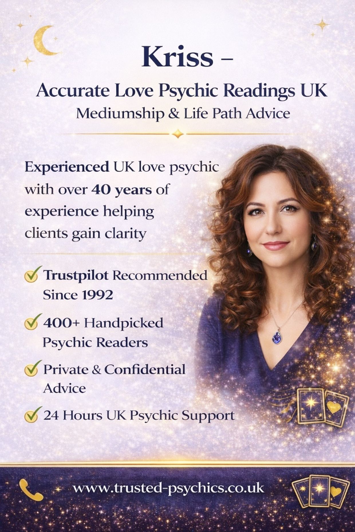 Kriss Psychic Reader UK (PIN 2618) | Love, Ex & Mediumship Insight