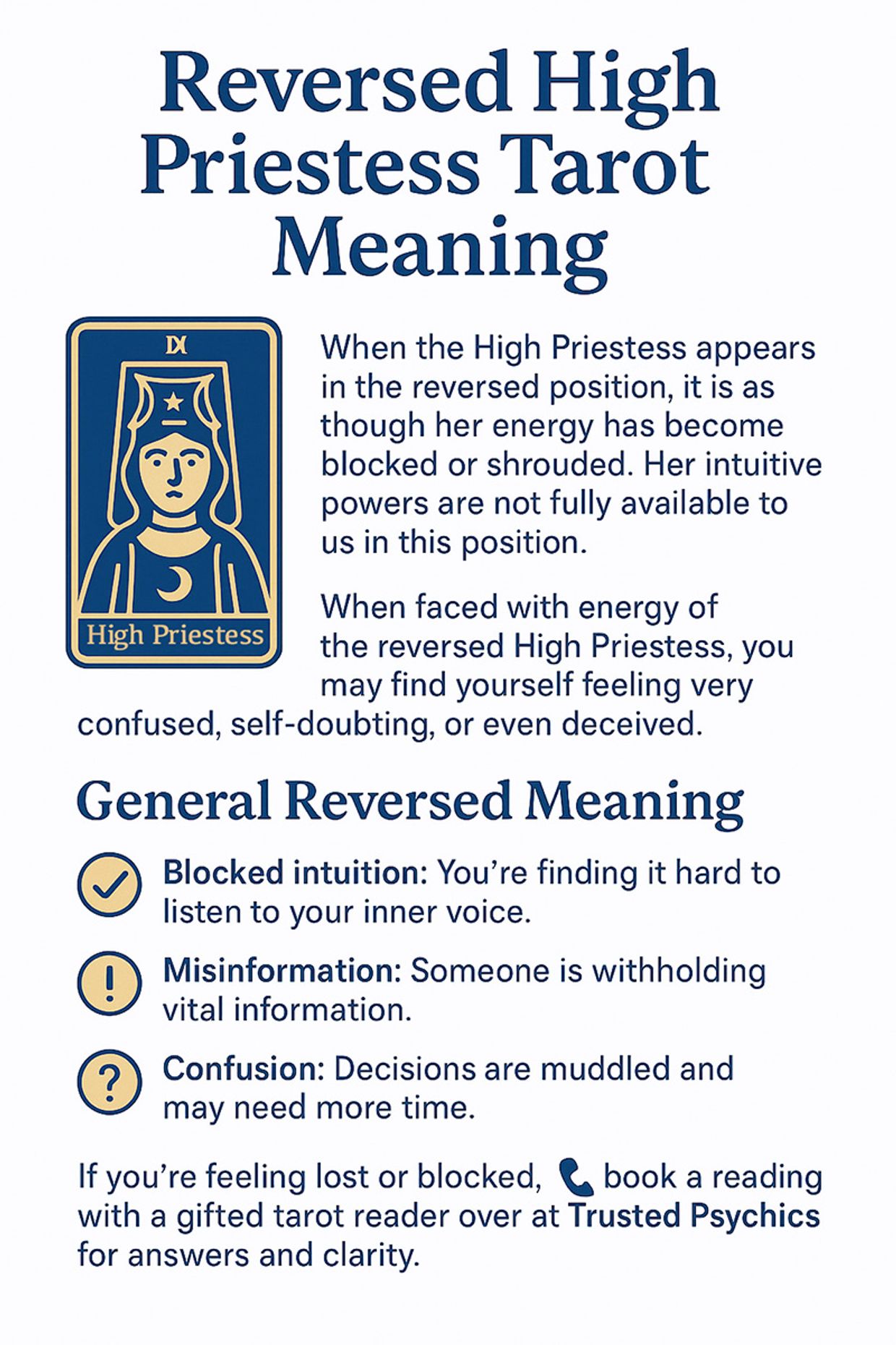 The High Priestess - Infographic