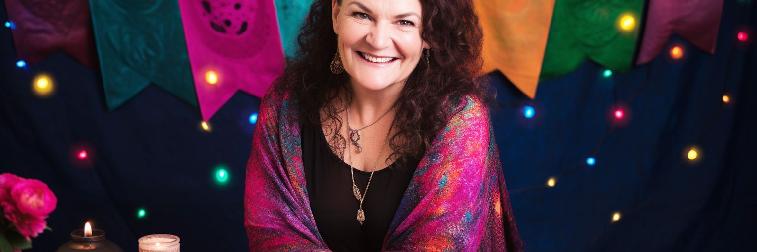 A Tarot reading conducting a love tarot reading