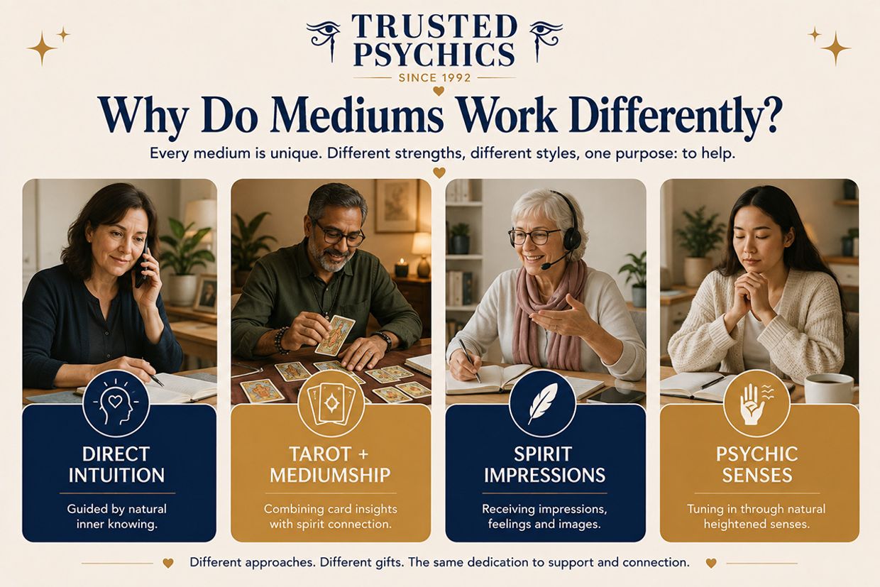 Why Do Mediums Work Differently? Trusted Psychics