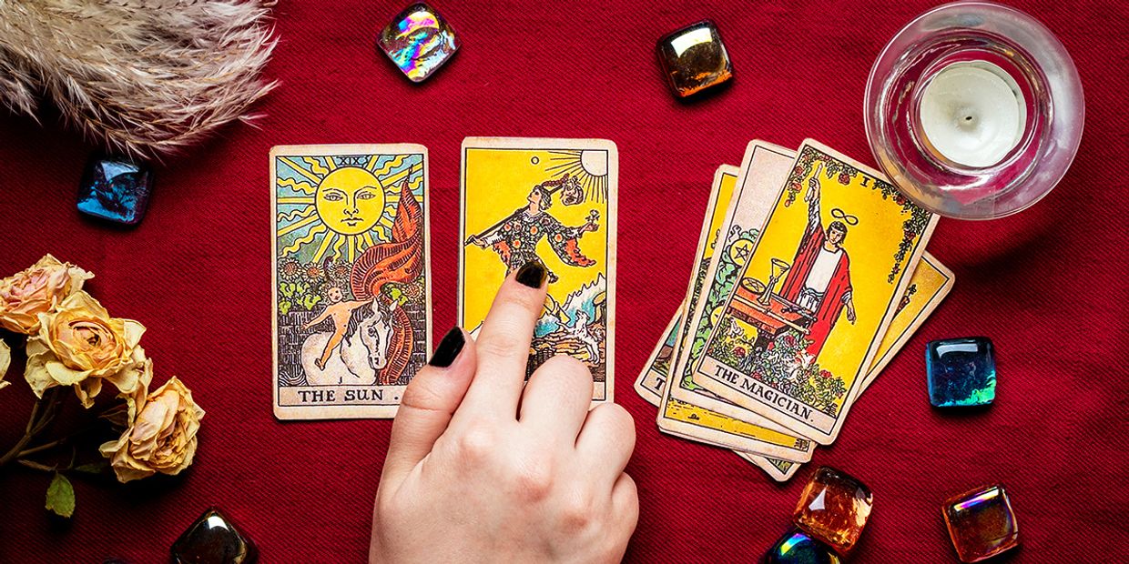 Major Arcana Tarot Cards - including The Sun and The Magician