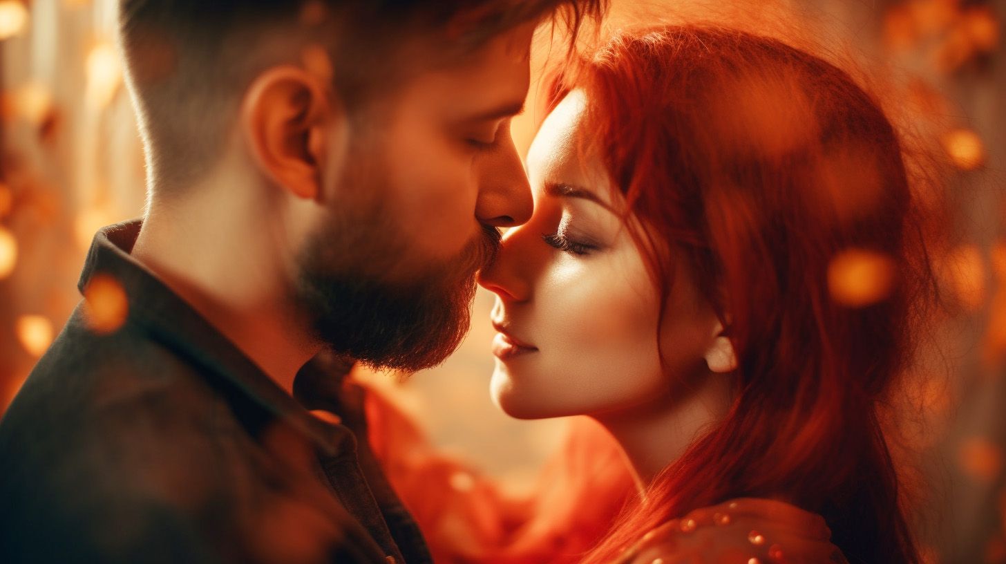 A young couple in love