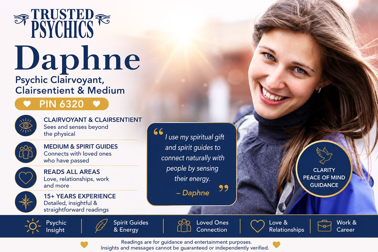Daphne – Experienced Psychic Clairvoyant & Medium | PIN 6320