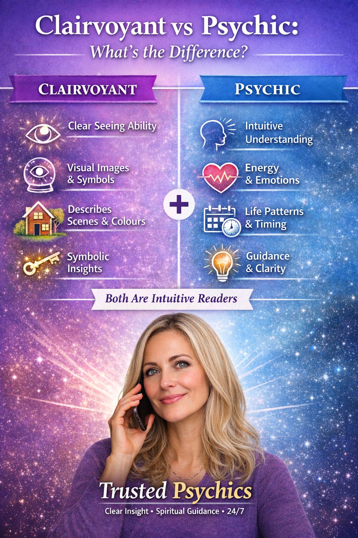Clairvoyant vs Psychic: What’s the Difference? Infographic
