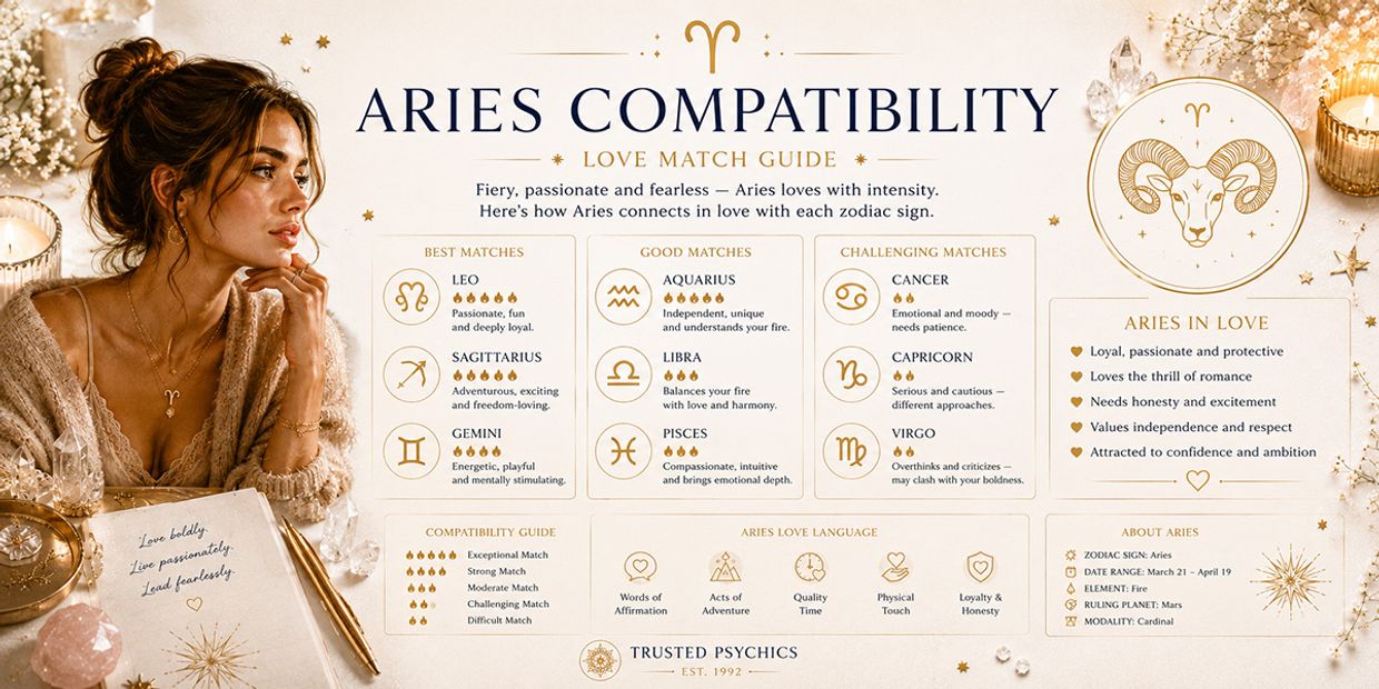 Who Is Aries Most Compatible With in Love and Relationships? Love Match Guide