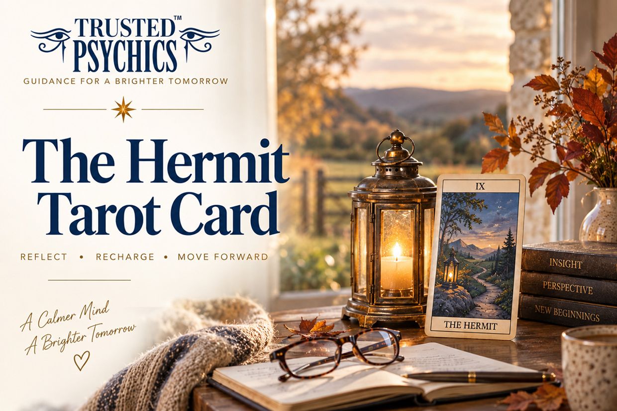 The Hermit Tarot Card - Reflect, Recharge and Move Forward with Trusted Psychics