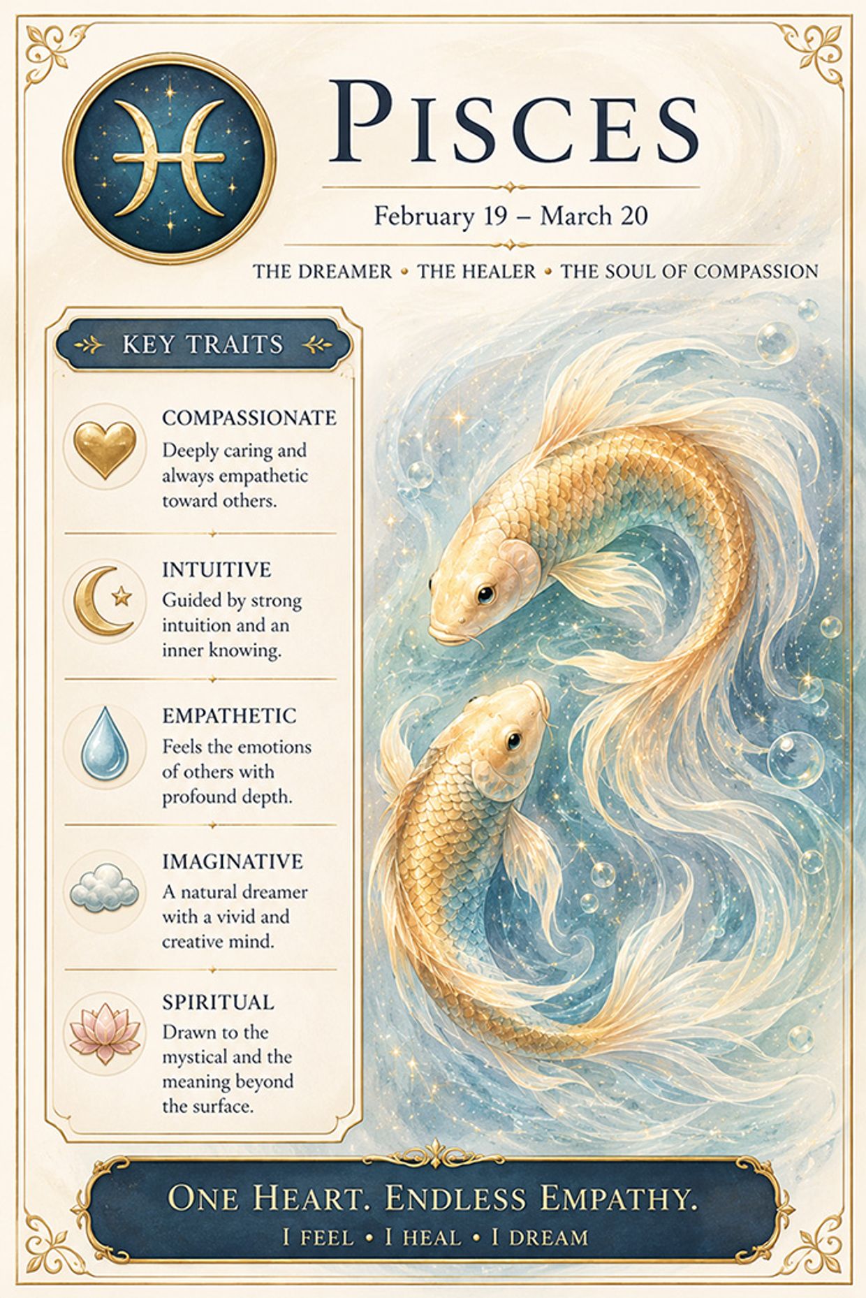 Pisces Personality Traits - Pisces Infographic (Trusted Psychics)