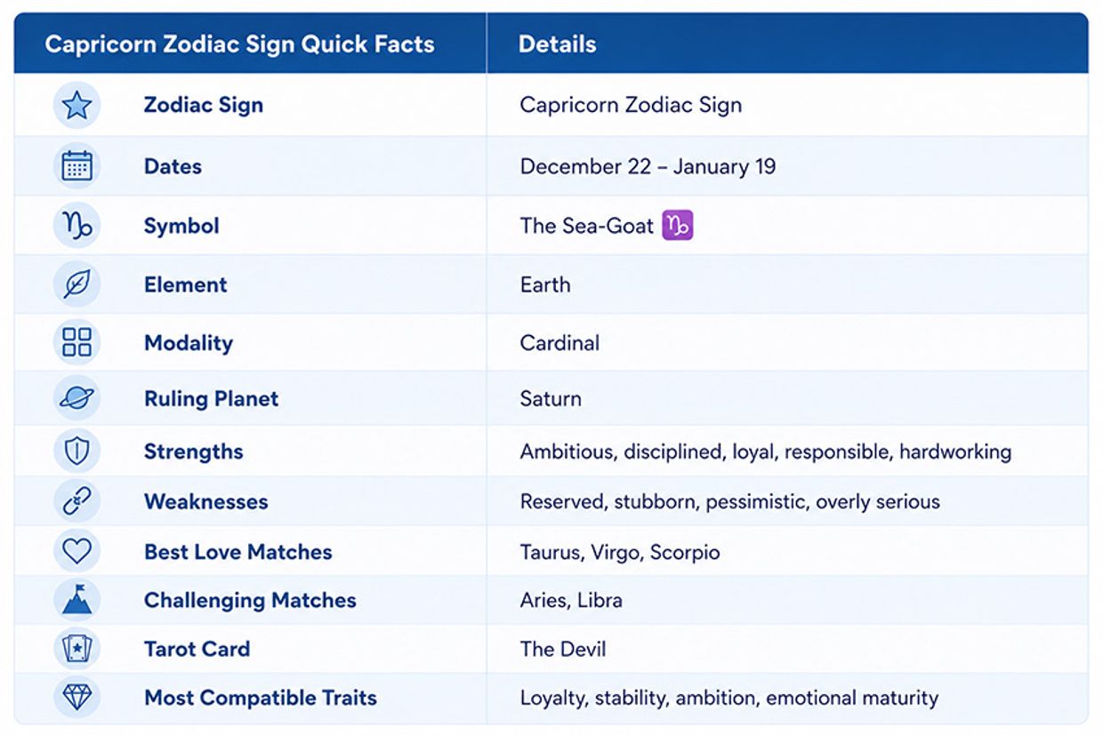 Who Is Capricorn Most Compatible with in Love & Relationships? Capricorn Quick Facts