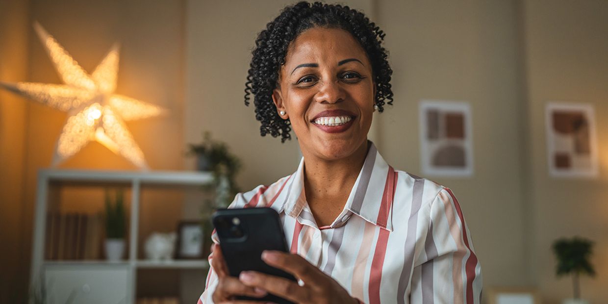 Call Trusted Psychics - A Trusted Psychic Reader on her phone