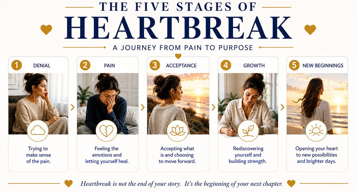 The 5 stages of Heartbreak - Trusted Psychics Australia