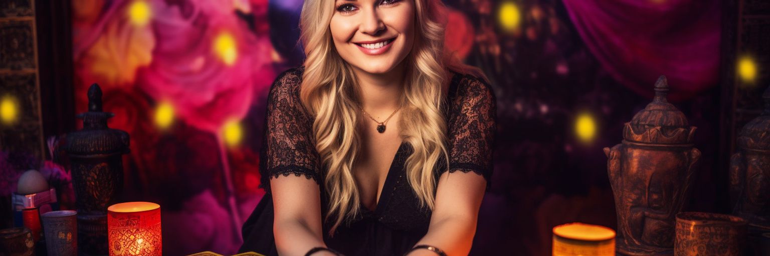 A female psychic tarot reader