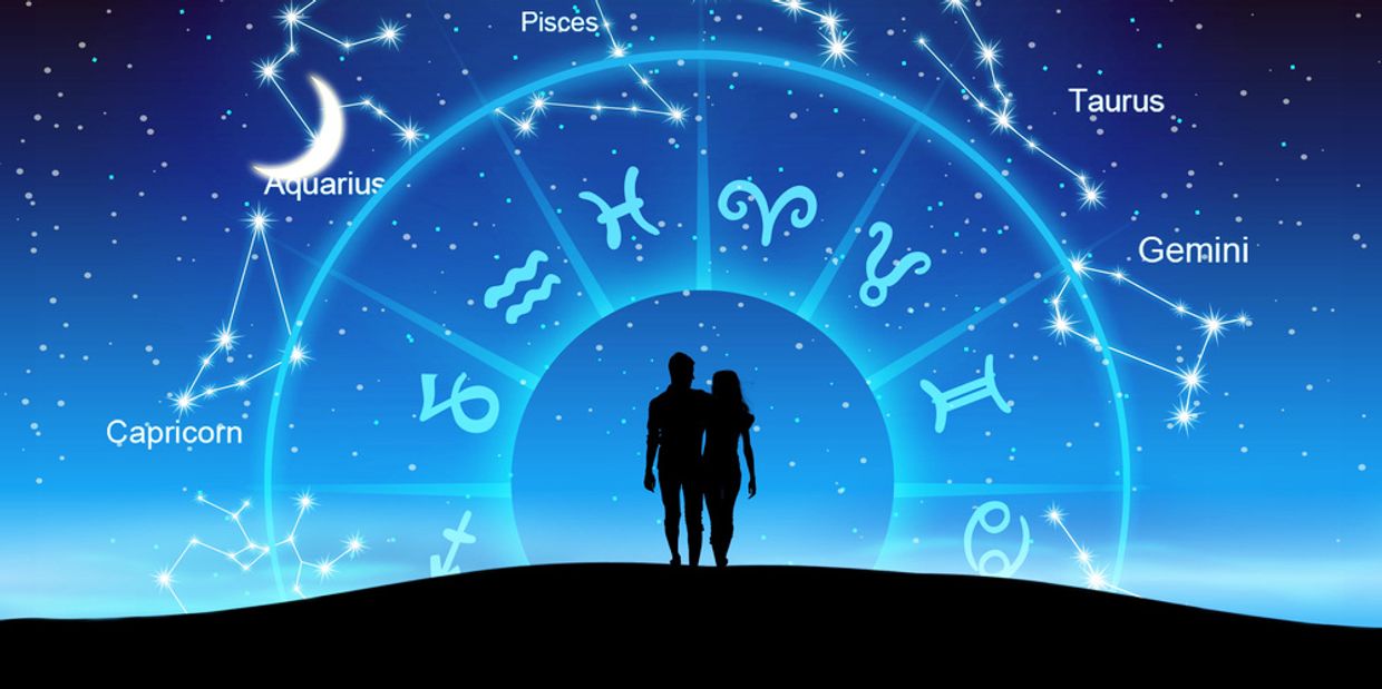 A horoscope love compatibility chart
