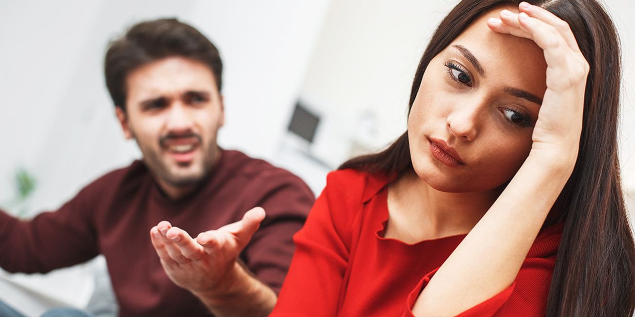 A relationship in turmoil. A woman and Man arguing with each other.