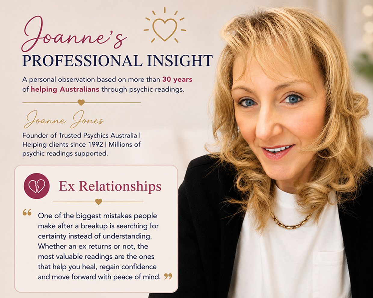Joanne Jones - Trusted Psychics Australia - Professional Psychic Insight
