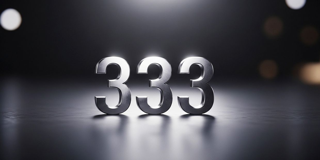 333 Angel Number Meaning - A set of 3 silver 3's.