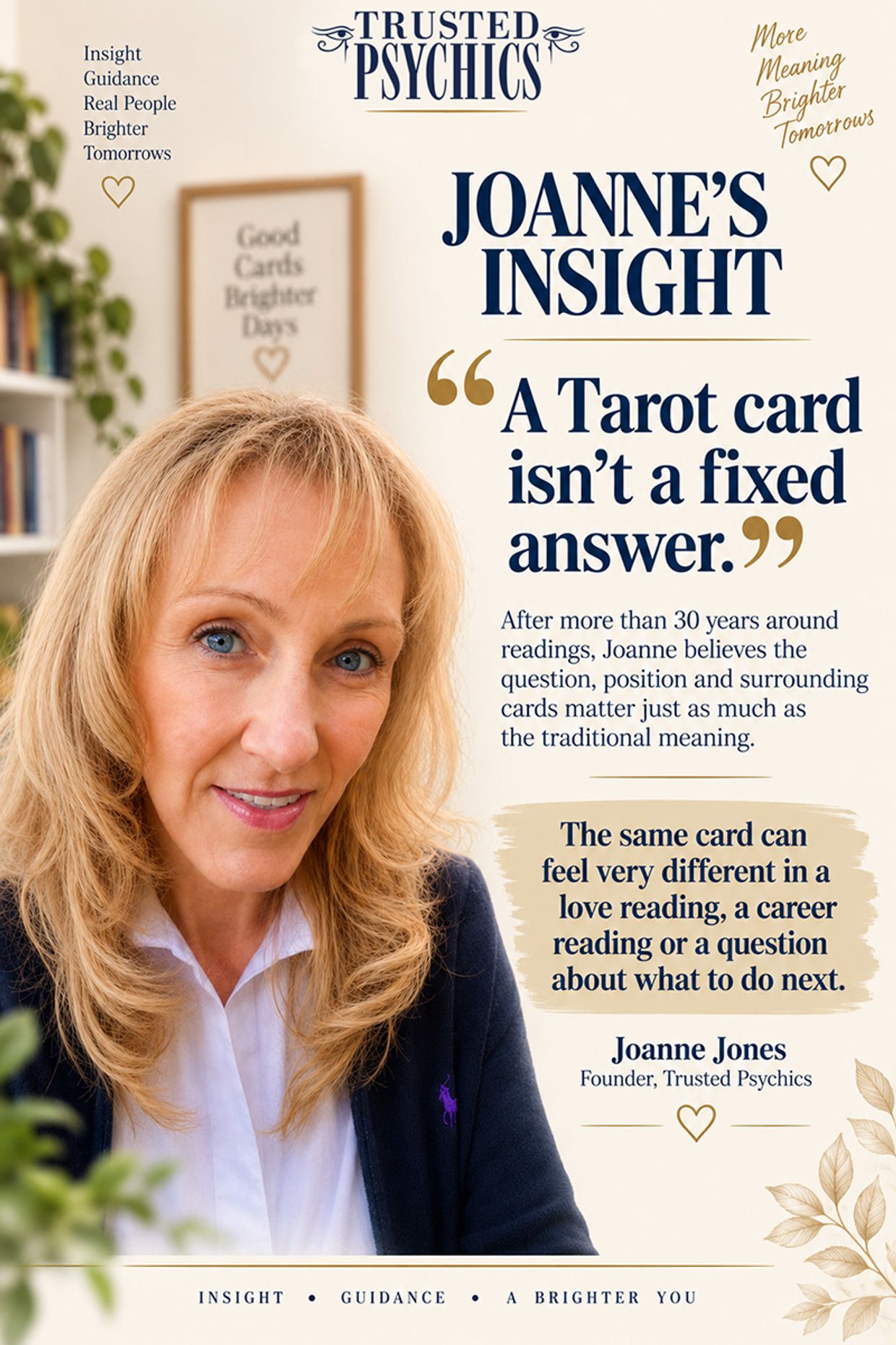 Trusted Psychics - Joanne's Insight on Tarot Reading